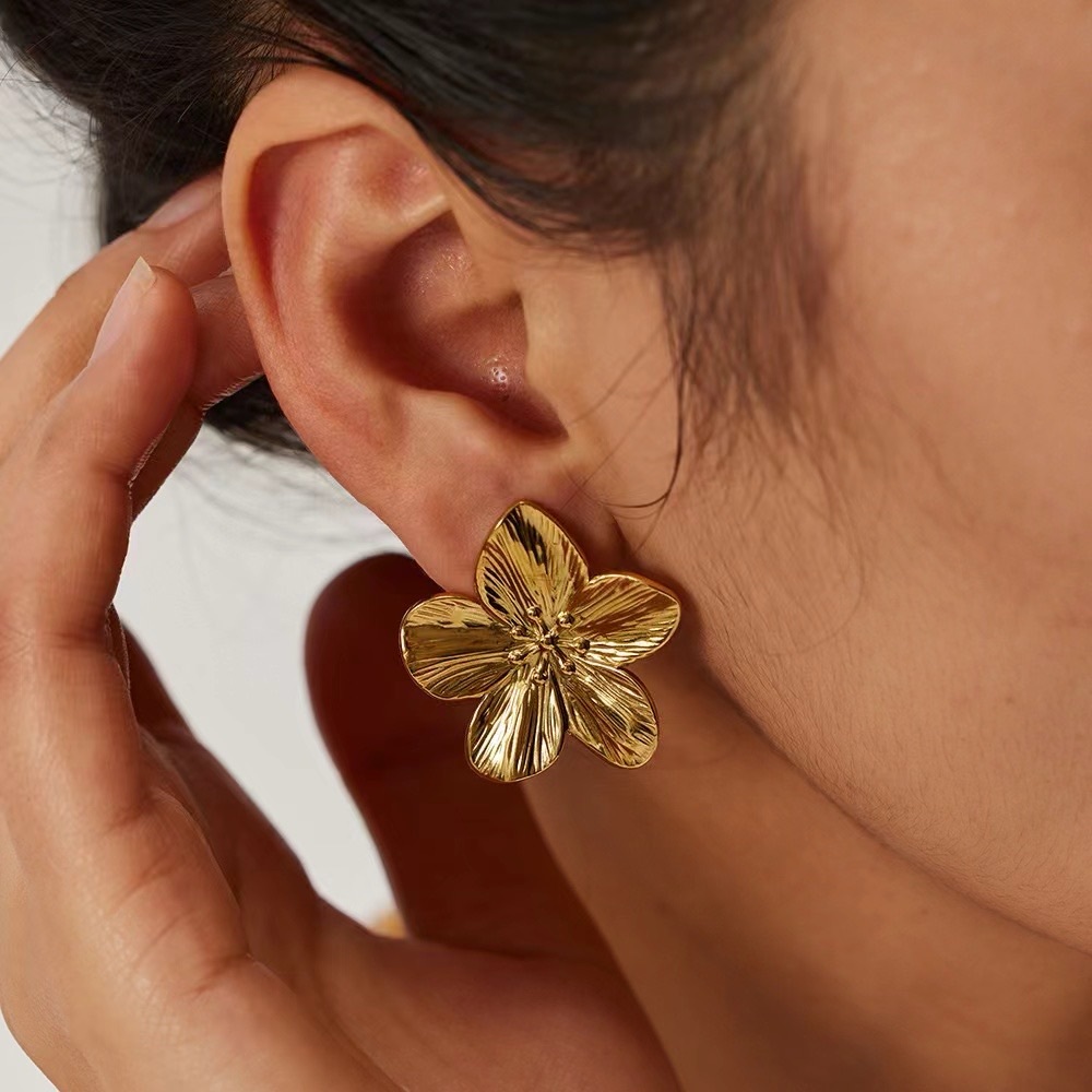 Gold & Silver Plated Flower Earrings